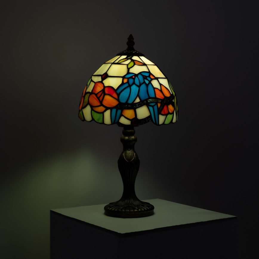 Brilagi - Lampe de table Tiffany en vitrail JUNGLE 1xE27/60W/230V