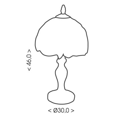 Brilagi - lampe de table Tiffany en vitrail JUNGLE 1xE27/60W/230V