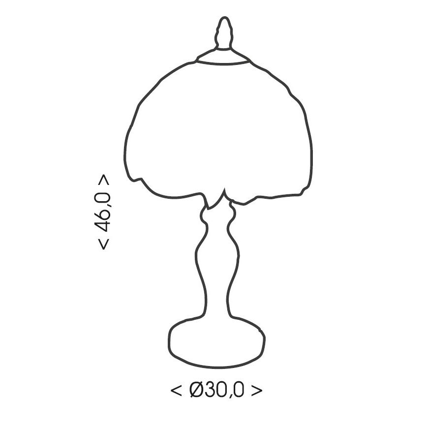 Brilagi - lampe de table Tiffany en vitrail JUNGLE 1xE27/60W/230V