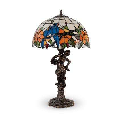 Brilagi - lampe de table Tiffany en vitrail JUNGLE 1xE27/60W/230V