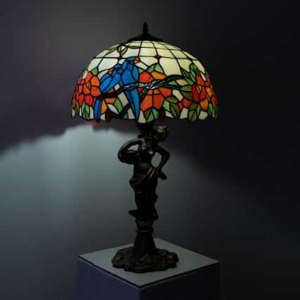 Brilagi - lampe de table Tiffany en vitrail JUNGLE 1xE27/60W/230V