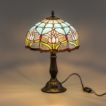 Brilagi - Lampe de table Tiffany en vitrail LORAS 1xE27/40W/230V