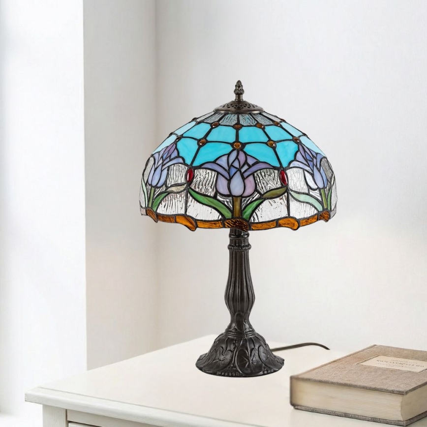 Brilagi - Lampe de table Tiffany en vitrail LORAS 1xE27/40W/230V