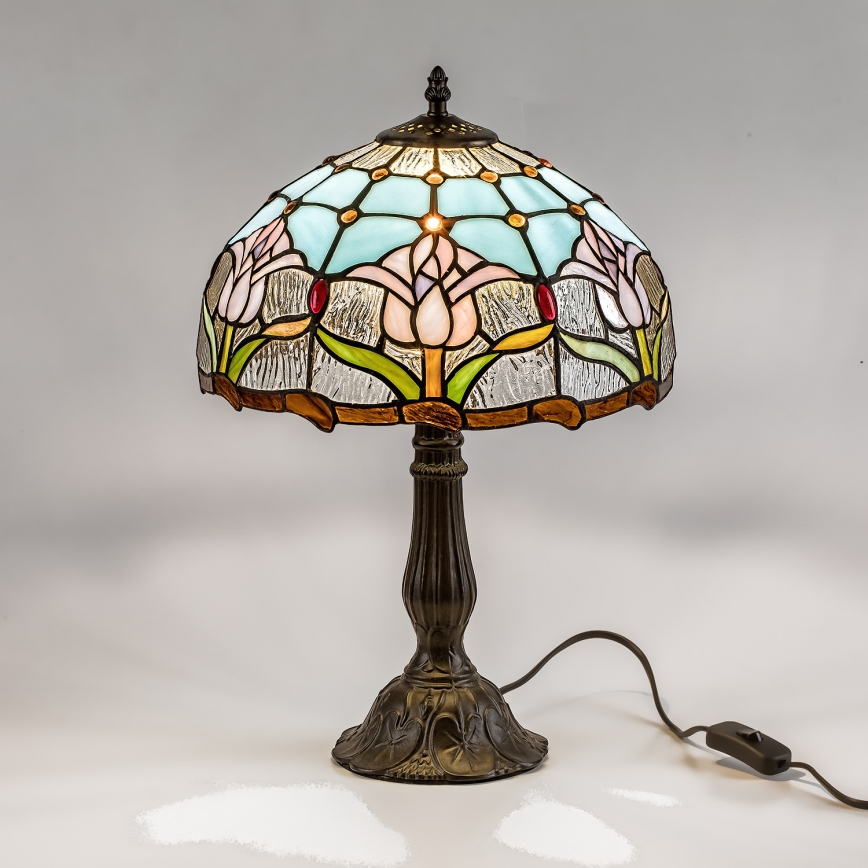 Brilagi - Lampe de table Tiffany en vitrail LORAS 1xE27/40W/230V