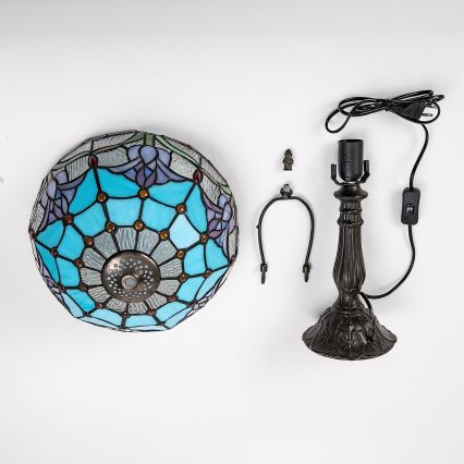 Brilagi - Lampe de table Tiffany en vitrail LORAS 1xE27/40W/230V