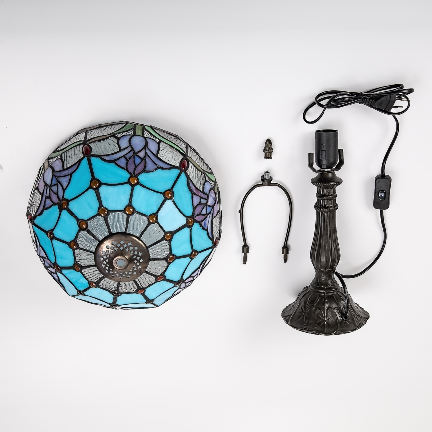 Brilagi - Lampe de table Tiffany en vitrail LORAS 1xE27/40W/230V