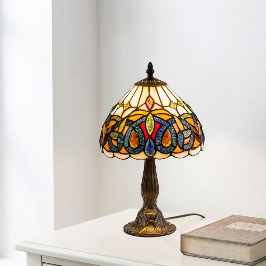 Brilagi - lampe de table Tiffany en vitrail LUISA 1xE14/40W/230V