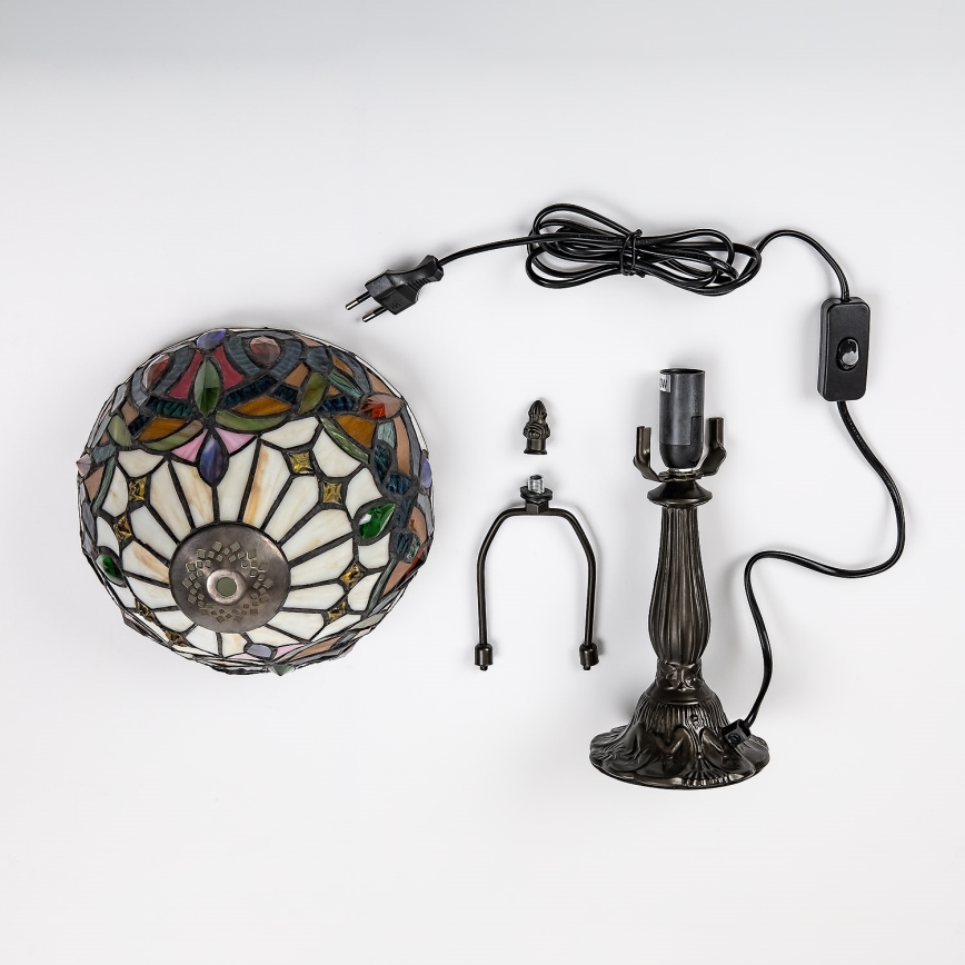 Brilagi - lampe de table Tiffany en vitrail LUISA 1xE14/40W/230V