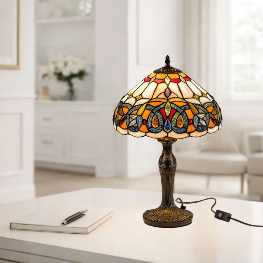 Brilagi - lampe de table Tiffany en vitrail LUISA 1xE27/40W/230V