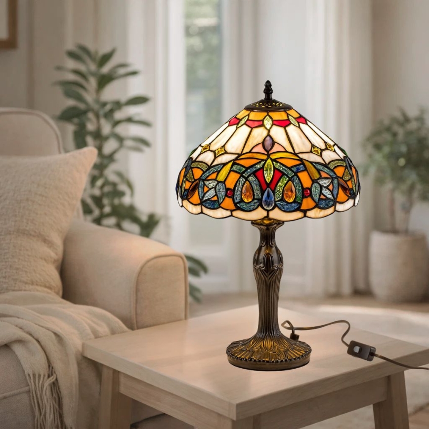Brilagi - lampe de table Tiffany en vitrail LUISA 1xE27/40W/230V