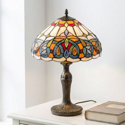 Brilagi - lampe de table Tiffany en vitrail LUISA 1xE27/40W/230V