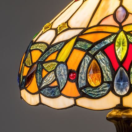 Brilagi - lampe de table Tiffany en vitrail LUISA 1xE27/40W/230V