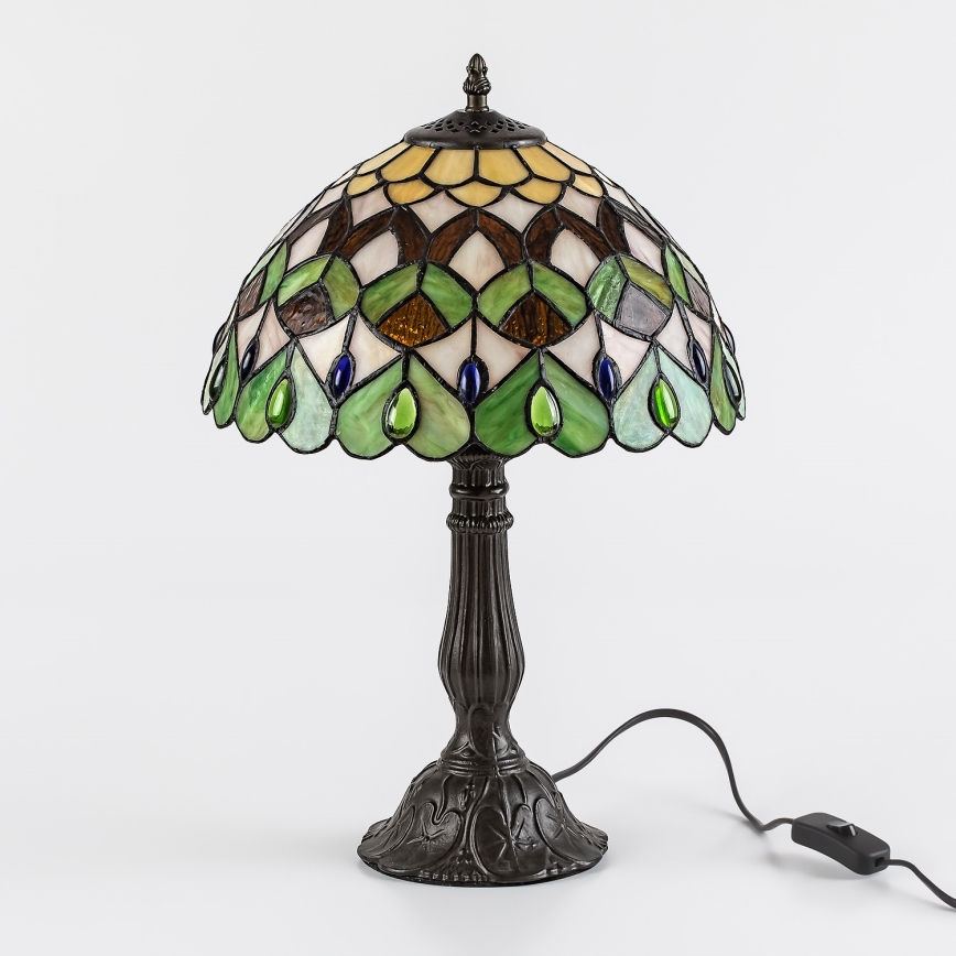 Brilagi - lampe de table Tiffany en vitrail MARGARET 1xE27/40W/230V