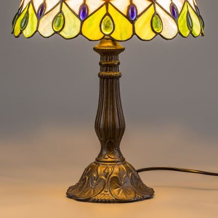 Brilagi - lampe de table Tiffany en vitrail MARGARET 1xE27/40W/230V