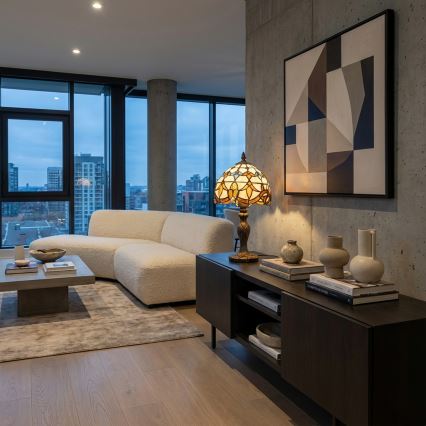 Brilagi - Lampe de table Tiffany en vitrail MIRABELLA 1xE27/60W/230V