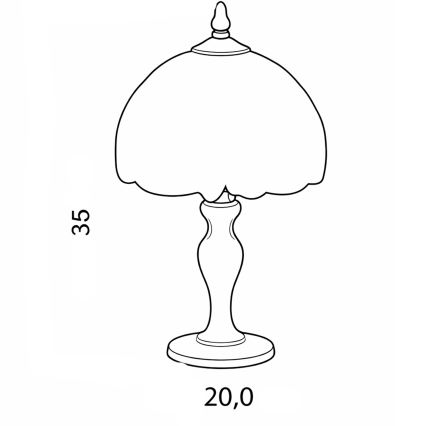 Brilagi - Lampe de table Tiffany en vitrail MIRABELLA 1xE27/60W/230V