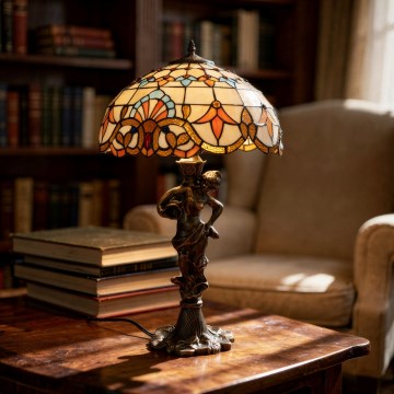 Brilagi - Lampe de table Tiffany en vitrail MIRABELLA 1xE27/60W/230V