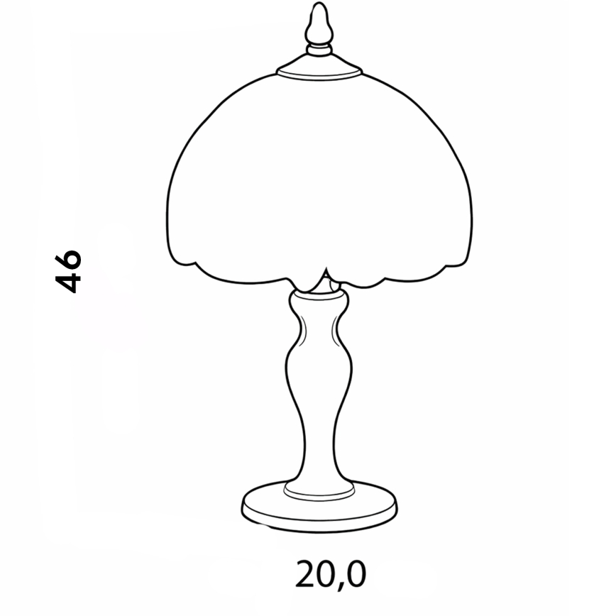 Brilagi - Lampe de table Tiffany en vitrail SIENNA 1xE27/60W/230V