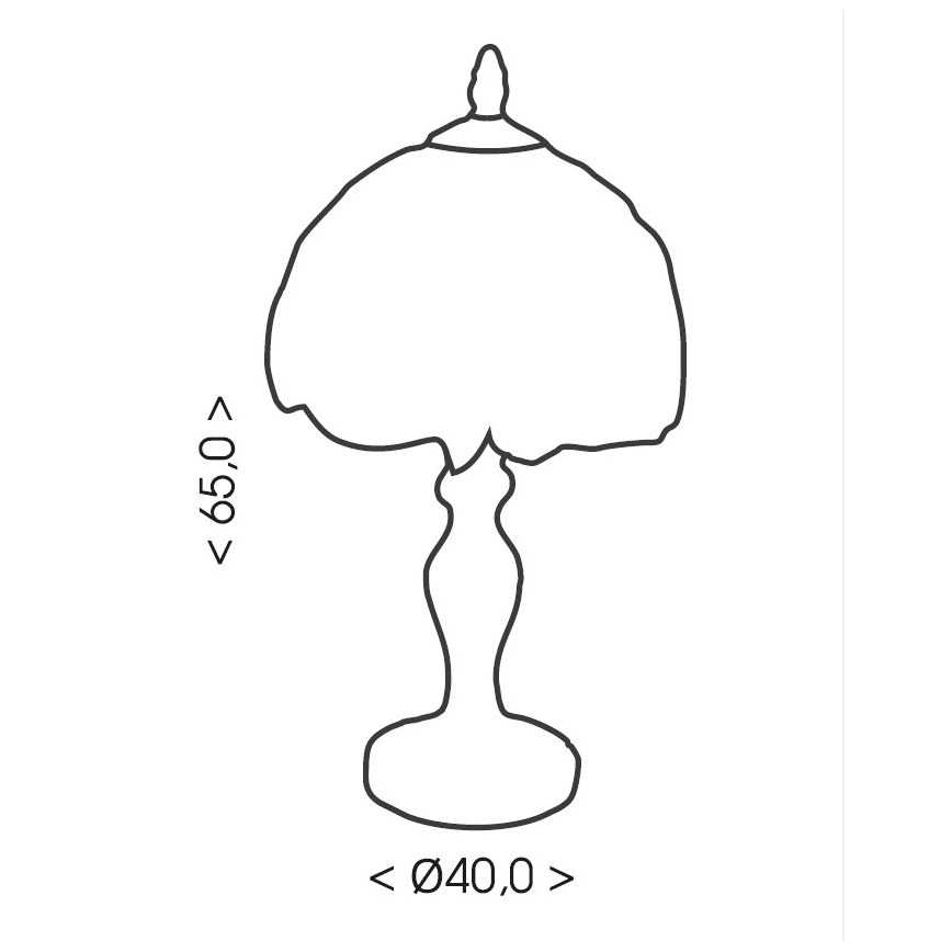 Brilagi - Lampe de table Tiffany en vitrail SIENNA 1xE27/60W/230V