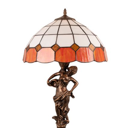 Brilagi - Lampe de table Tiffany en vitrail SIENNA 1xE27/60W/230V