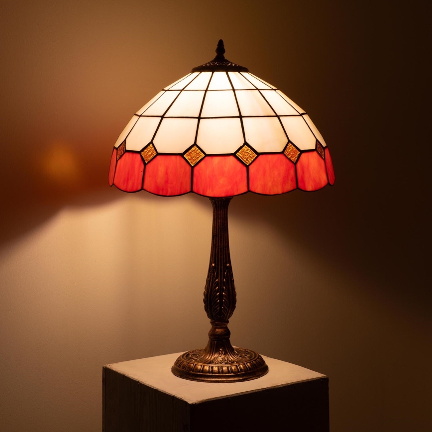 Brilagi - Lampe de table Tiffany en vitrail SIENNA 2xE27/60W/230V