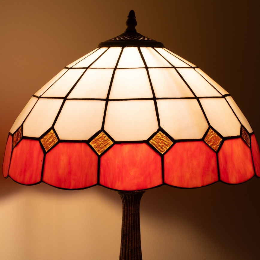 Brilagi - Lampe de table Tiffany en vitrail SIENNA 2xE27/60W/230V