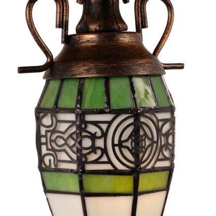 BRILAGI - lampe de table Tiffany en vitrail SUNFLOWER 1xE27/60W/230V + 1xE14/40W