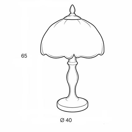 Brilagi - lampe de table Tiffany en vitrail SUNFLOWER 1xE27/60W/230V