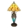 Brilagi - Lampe de table Tiffany FOLIA en vitrail 1xE27/60W/230V + 1xE14/40W