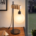 BRILAGI - Lampe de table WOOD GLASS 1xE27/40W/230V marron/noir/blanc