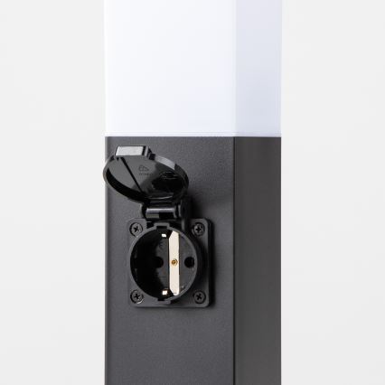 Brilagi - Lampe d'extérieur avec 2 prises SCHUKO NOVA 1xE27/15W/230V 40 cm IP44 noire