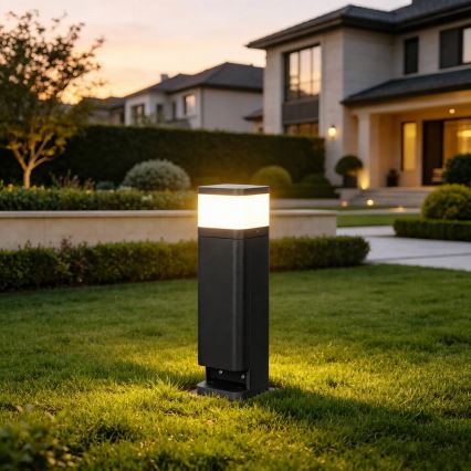 BRILAGI - Lampe d'extérieur à 2 prises SCHUKO PILLAR 1xG9/11W/230V IP44 noire