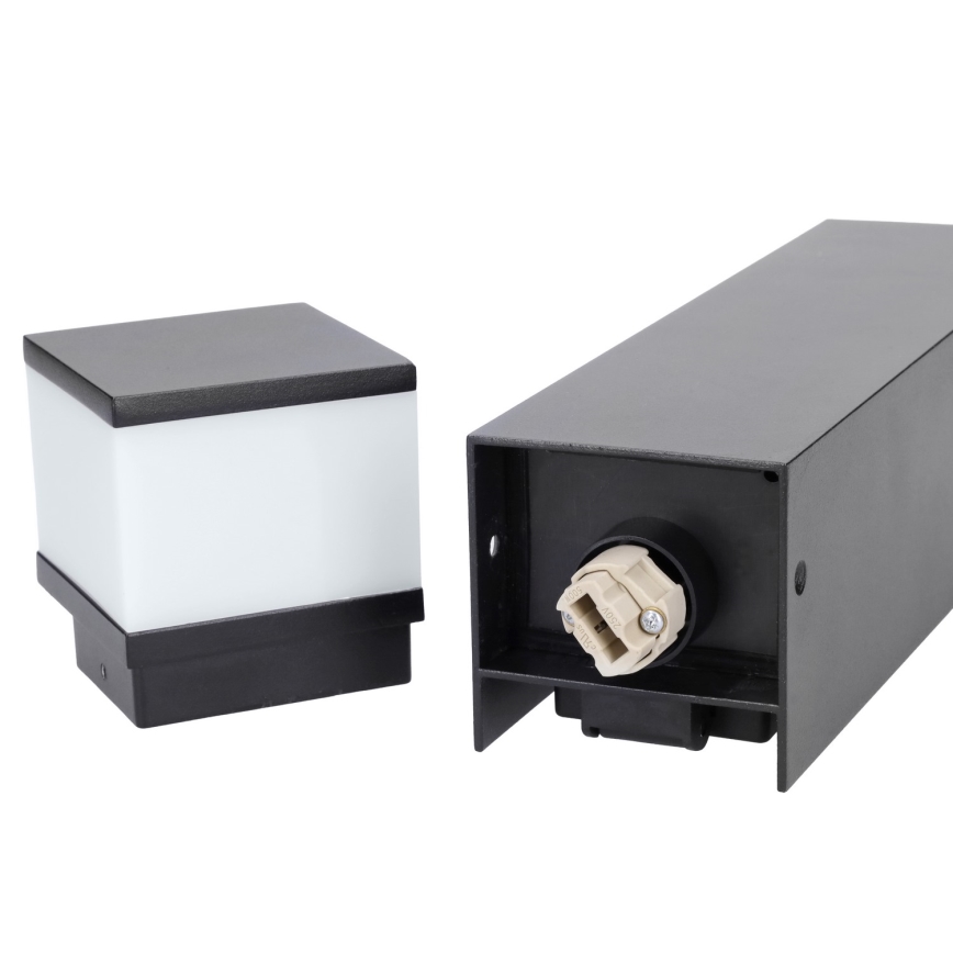 Brilagi - Lampe d'extérieur avec 2 prises SCHUKO, 1x douille G9/11W/230V, IP44, noire