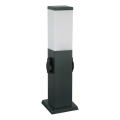 Brilagi - Lampe d'extérieur avec 2 prises SCHUKO, 1xE27/15W/230V, 40 cm, IP44, anthracite