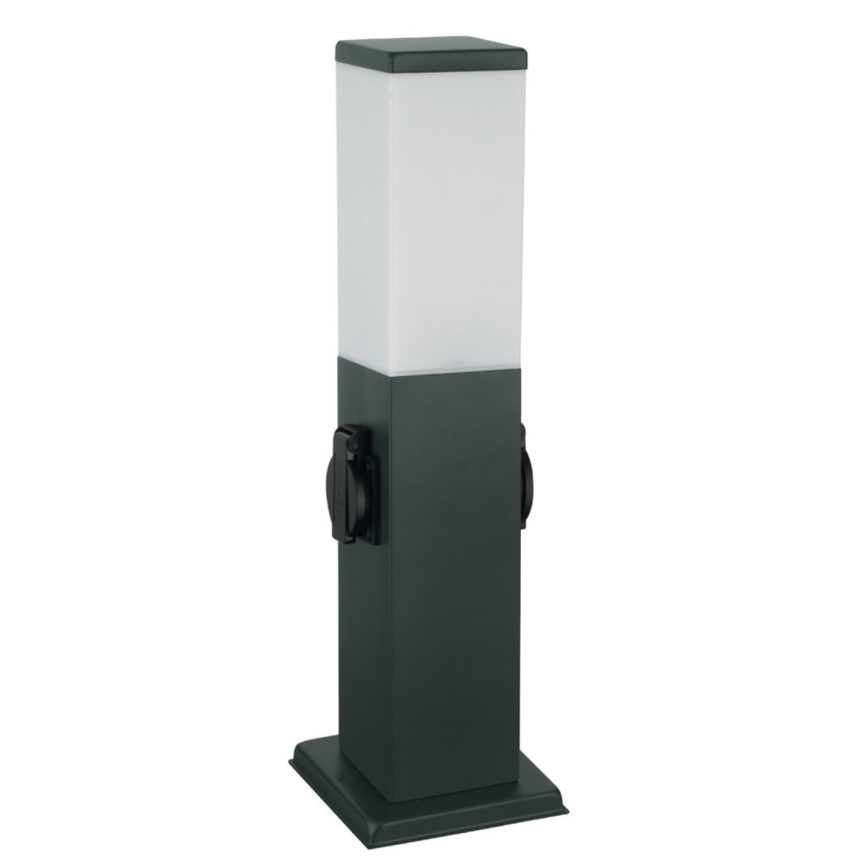 Brilagi - Lampe d'extérieur avec 2 prises SCHUKO NOVA 1xE27/15W/230V 40 cm IP44 anthracite