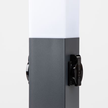 BRILAGI - Lampe d'extérieur avec 2 prises SCHUKO NOVA 1xE27/15W/230V 40 cm IP44 anthracite
