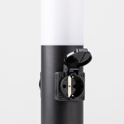 Brilagi - Lampe d'extérieur avec 2 prises SCHUKO NOVA 1xE27/15 W/230 V 40 cm IP44 noire