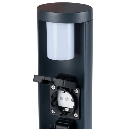 Brilagi - Lampe d'extérieur avec 2 prises SCHUKO PILLAR 1xG9/11W/230V IP44 anthracite