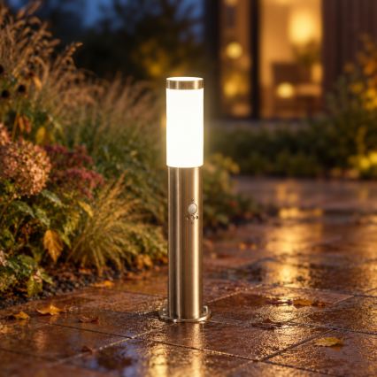 BRILAGI - Lampe extérieure ELIA avec détecteur de mouvement 1xE27/20W/230V IP44 50 cm chrome mat