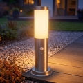 Brilagi - Lampe d'extérieur avec détecteur NOVA 1xE27/15W/230V 40 cm IP44 chrome mat