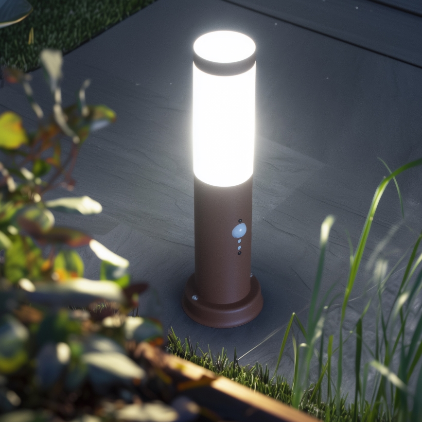 Brilagi - Lampe d'extérieur avec détecteur NOVA 1xE27/15W/230V 40 cm IP44 marron