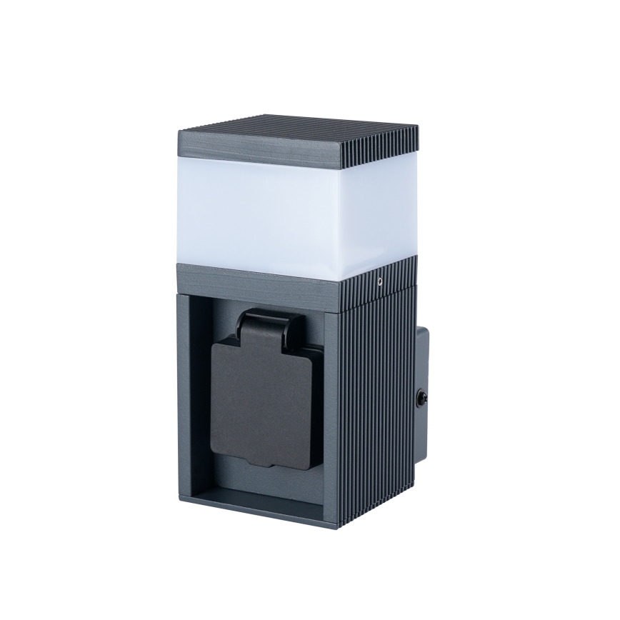 Brilagi - Applique murale d'extérieur avec prise SCHUKO PILLAR 1xG9/11W/230V IP44 anthracite