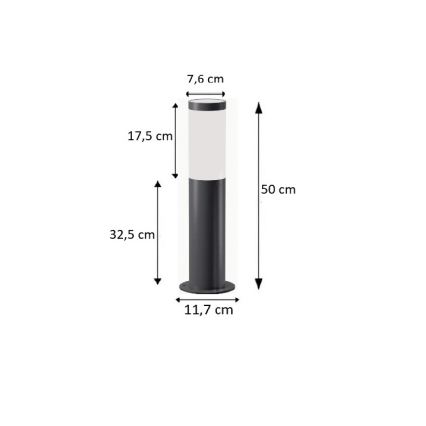 BRILAGI - Lampe d'extérieur ELIA 1xE27/20W/230V IP44 50 cm anthracite