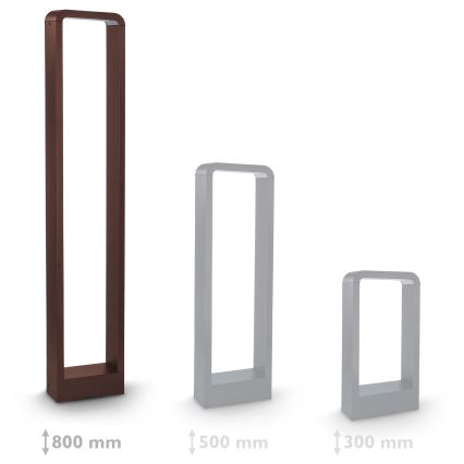 Brilagi - Lampe d'extérieur LED BARI LED/7W/230V 3000/4000/6000K brune IP54 80 cm