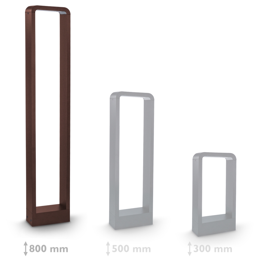 Brilagi - Lampe d'extérieur LED BARI LED/7W/230V 3000/4000/6000K brune IP54 80 cm