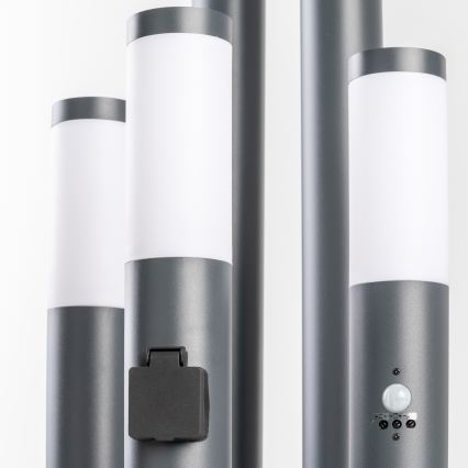 BRILAGI - Lampe d'extérieur LED avec prise ELIA 1xE27/7W/230V 4000K IP44 50 cm anthracite