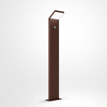 Brilagi - Lampe d'extérieur LED RIANO avec détecteur de mouvement LED/8W/230V marron IP65 80 cm