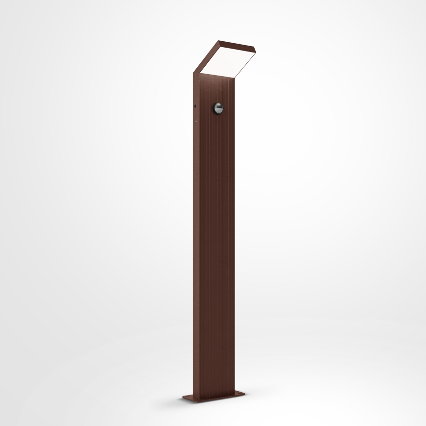 Brilagi - Lampe d'extérieur LED RIANO avec détecteur de mouvement LED/8W/230V marron IP65 80 cm