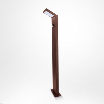 Brilagi - Lampe d'extérieur LED RIANO avec détecteur de mouvement LED/8W/230V marron IP65 80 cm