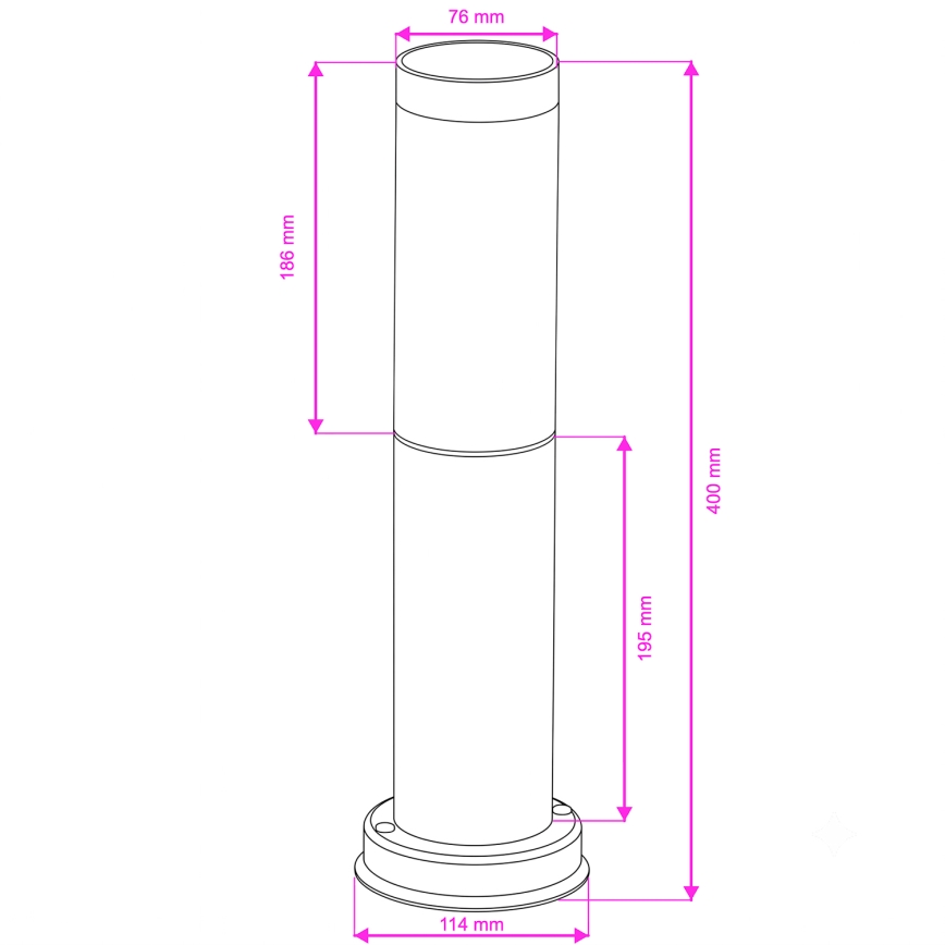 Brilagi - Lampe d'extérieur NOVA 1xE27/15W/230V 40 cm IP44 anthracite